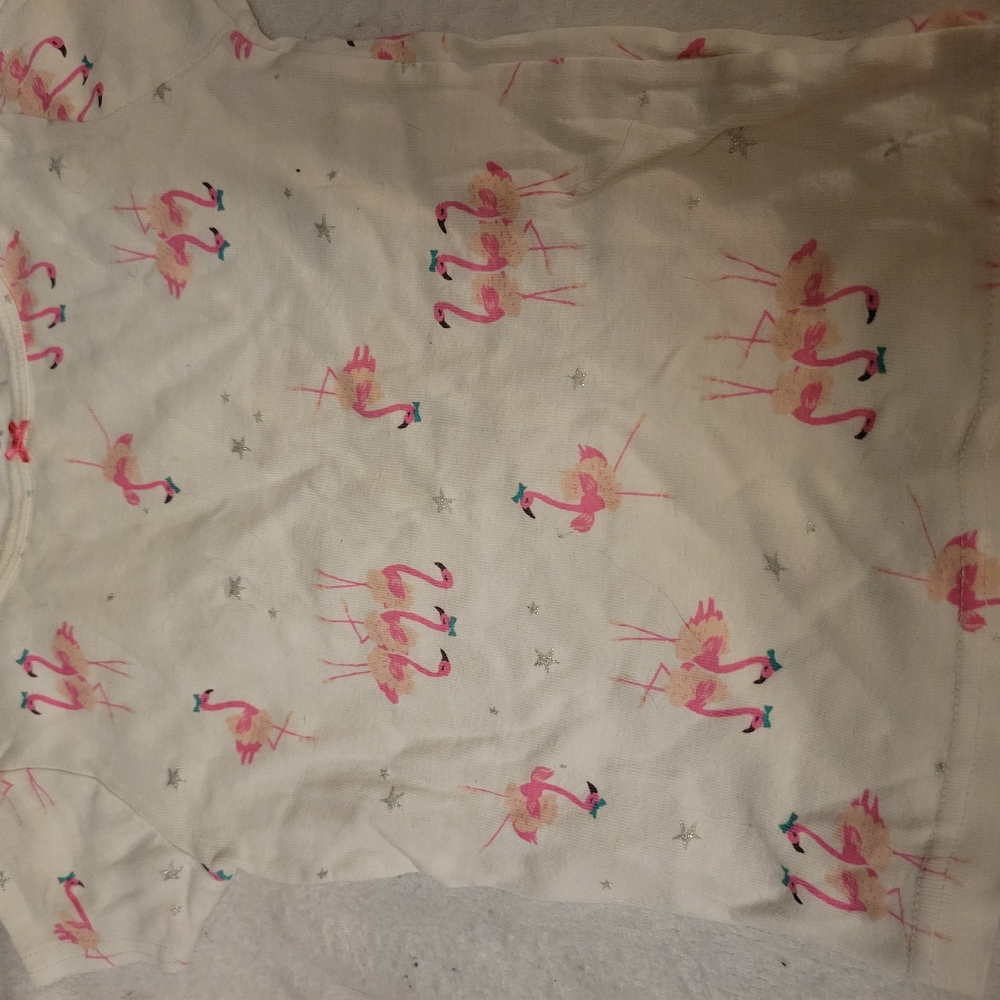 Carter's Cream Shirt with Pink Bow Accent